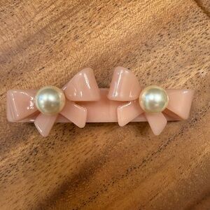 Sweet Pink Bow & Pearl Clip 🎀